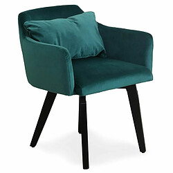 Paris Prix Fauteuil Scandinave Velours Scanda 70cm Vert