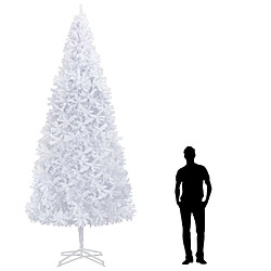 vidaXL Sapin de Noël artificiel 400 cm Blanc 