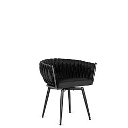 Vivaldi Chaise Pivotant LILI Noir Velours