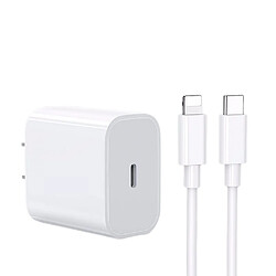 General Chargeur Apple 11 12 13 14 Fast Lightning Cable 20W PD USB C Wall Charger 1-Pack 6FT Fasting Charging Compatible avec iPhone14/14 Pro Max/13/13Pro/12/12 Pro/11/11Pro/XS, iPad(6 pieds) 