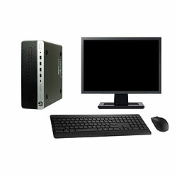 PC HP ProDesk 600 G3 SFF Ecran 22" G4400 RAM 16Go SSD 240Go Windows 10 Wifi - Occasion