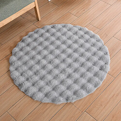 LUUCOZK Tapis Moelleux en Fausse Fourrure Tapis Shaggy pour Chambre à Coucher Salon-Gris Clair-180x180cm 