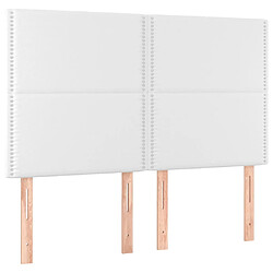 vidaXL Têtes de lit 4 pcs Blanc 72x5x78/88 cm Similicuir