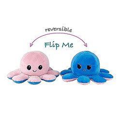 Universal Octopus réversible Plushie Double facette Doll Show Mood Typink Blue 