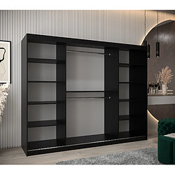 Avis Abiks Meble Armoire Tokyo à portes coulissantes 200/250/62 3 portes (noir/sonoma)