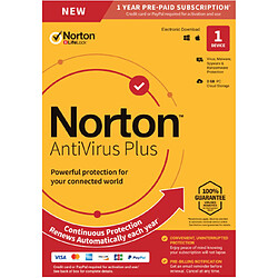 Symantec Norton Logiciel Norton Antivirus Plus 2022 | 1 Device | Notre passion ne se limite pas à la sécurité des appareils, la protection de l'identité, la confidentialité en ligne et la protection tout-en-un. Elle vous permet, à vous et votre famille, de vous sentir plus en sécurité dans votre vie numérique quotidien