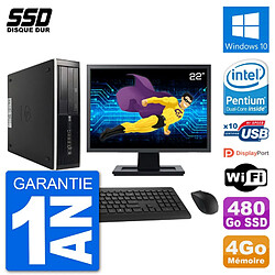 PC HP 8300 Elite SFF Ecran 22" Intel G630 RAM 4Go SSD 480Go Windows 10 Wifi - Occasion