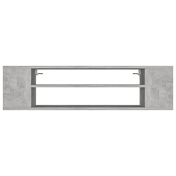 Avis vidaXL Meuble TV suspendu Gris béton 100x30x26,5 cm Bois d’ingénierie