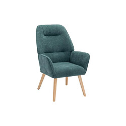 Vente-Unique Fauteuil en tissu bleu canard OSIMO