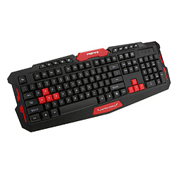 clavier et souris de jeu sans fil pour pc avec tapis de souris noir et rouge