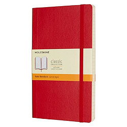 Carnet Moleskine souple rouge 13 x 21 cm ivoire ligné 192 pages