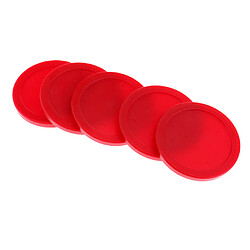 5 pièces 62mm air hockey remplacement des rondelles pour les tables de hockey sur l'air grandeur nature rouge