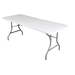 Sunnydays Table de réception pliante pour 8 personnes - Blanc