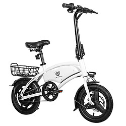 None Vélo électrique pliable LAIFOOK Dolphin, moteur 250 W, batterie 36 V 7,8 Ah, pneu 14 pouces, vitesse maximale de 25 km/h, autonomie de 40 km, freins à disque, écran LCD - Blanc