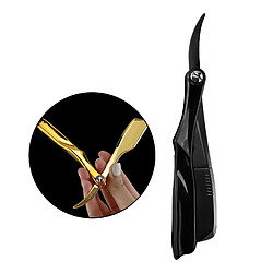 Porte-rasoir Droit Pour Homme Barber Pour Moustache Facile à Utiliser Noir Rasoir à double tranchant en plastique rétro pour hommes