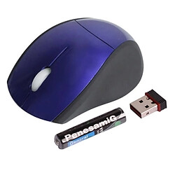 Acheter Wewoo Souris sans fil bleu Mini optique sans 2.4GHz avec mini-récepteur USB, Plug and Play, distance de travail 10 mètres