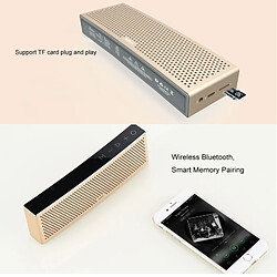 Acheter Wewoo Mini enceinte Bluetooth or Haut-parleur Métal de lecture musicale portable, HD intégré, prise en charge des appels mains libres, carte TF et AUX, distance Bluetooth: 10 m