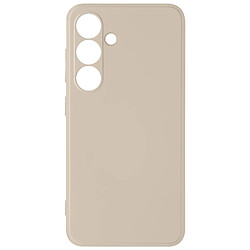 Avizar Coque pour Samsung Galaxy S24 Soft Touch Mat Silicone Flexible Beige 