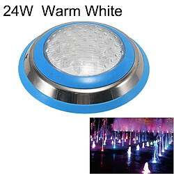 Wewoo Lumière sous-marine de paysage de de piscine murale en acier inoxydable 24W LED blanche chaude 