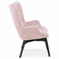 Avis Paris Prix Fauteuil Design en Velours Mapelo 93cm Rose