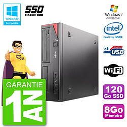 PC Fujitsu Esprimo E520 DT G3220 RAM 8Go SSD 120Go Graveur DVD Wifi W7 · Occasion 