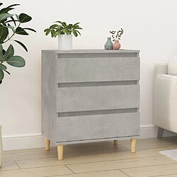 Maison Chic Buffet,Meuble de Rangement,commode pour salon,Cuisine Gris béton 60x35x70 cm Bois d'ingénierie -MN59403