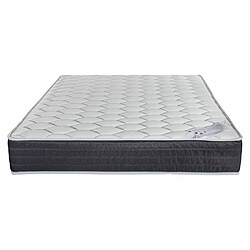 Ebac Matelas + sommier tapissier 160x200 Ressorts - Ramage - Soutien ferme pas cher