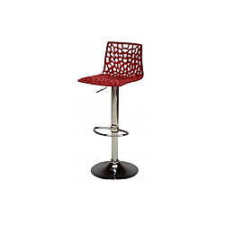 Declikdeco Tabouret De Bar Design Rouge SPARTE