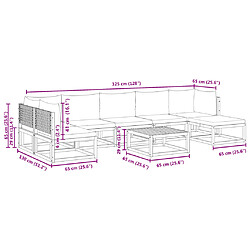 vidaXL Salon de jardin avec coussins 8 pcs bois massif d'acacia pas cher