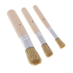 Acheter 3pcs Pinceau de Peinture à l'Huile Pinceau de Gouache Pinceaux d'Aquarelle Brosse avec Manche Bois