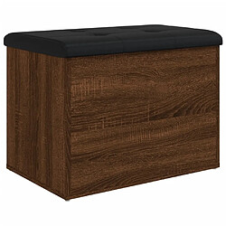 Maison Chic Banc de rangement | Meuble de rangement d'Entrée | Coffres d'Intérieur chêne marron 62x42x45 cm bois d'ingénierie -MN68424