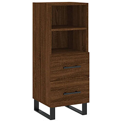 Acheter vidaXL Buffet haut Chêne marron 34,5x34x180 cm Bois d'ingénierie