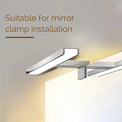 Avis Universal Miroir miroir en acier inoxydable 16W miroir avant lumière LED de salle de bain salle de bain lumineux peinture simple miroir avant (lumière blanche chaude)