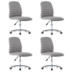 Decoshop26 Lot de 4 chaises de salle à manger cuisine design moderne tissu gris clair CDS021512 