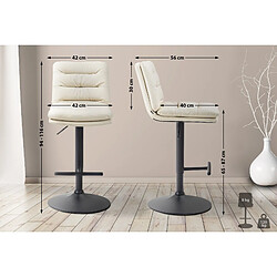 Non Tabouret de bar Damar simili cuir noir