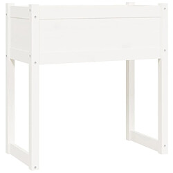 Maison Chic Jardinière,Bac à fleurs - pot de fleur Blanc 78x40x81 cm Bois massif de pin -GKD45708