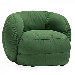 Inside 75 Fauteuil éco-durable REEF structure bois assise tapissé vert 