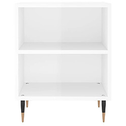 Avis vidaXL Table de chevet blanc brillant 40x30x50 cm bois d’ingénierie