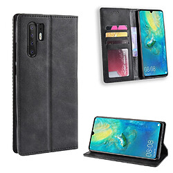 Etui en PU style vintage noir pour votre Huawei P30 Pro 