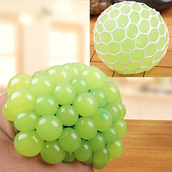 Wewoo Jeux anti stress vert 6cm Anti-Stress Visage Reliever Raisin Boule Extrusion Humeur Squeeze Relief Saine Drôle Tricky Vent Jouet 