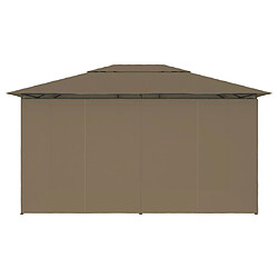 Acheter vidaXL Chapiteau de jardin avec rideaux 4x3 m Taupe 180 g/m²