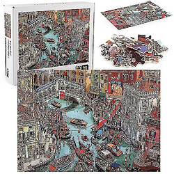 Avis Universal 1000pcs Venise Town Jigsaw Diy Puzzle Toys Assemblage de décoration d'image