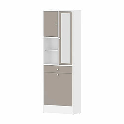 Avis Armoire et bac à linge COMBI - blanc et taupe - SYMBIOSIS