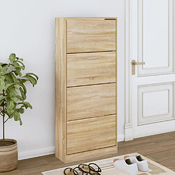 vidaXL Armoire à chaussures Chêne sonoma 63x24x147cm Bois d'ingénierie 