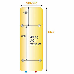 Chauffe eau électrique mural ZENEO ACI Hybride 200L ATLANTIC 153112