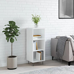 Maison Chic Buffet,Meuble de Rangement,commode pour salon,Cuisine blanc brillant 34,5x32,5x90 cm bois d'ingénierie -MN99701