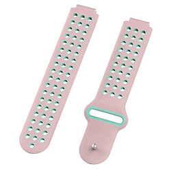 Avis Wewoo Bracelet pour montre connectée Dragonne sport en silicone bicolore Garmin Forerunner 220 / Approach S5 / S20 Vert menthe + rose pâle