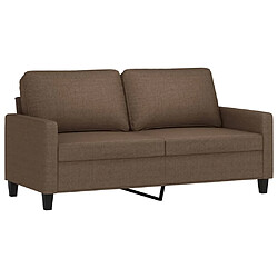 vidaXL Canapé à 2 places Marron 140 cm Tissu