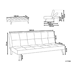 Avis Beliani Canapé-lit HASLE Gris clair