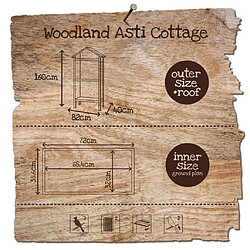 Duvoplus Volière Asti Cottage 82x40x160 cm Bois